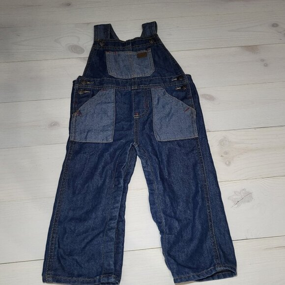 LEE 2T Colorblock Two Tone Denim Jean Overalls. - Picture 1 of 7